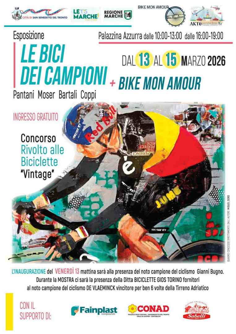 Verso la 61a Corsa dei due Mari con Bike mon Amour e le Bici dei Campioni @ Palazzina Azzurra