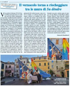 Il vernacolo torna a riecheggiare tra le mura di Su dèndre