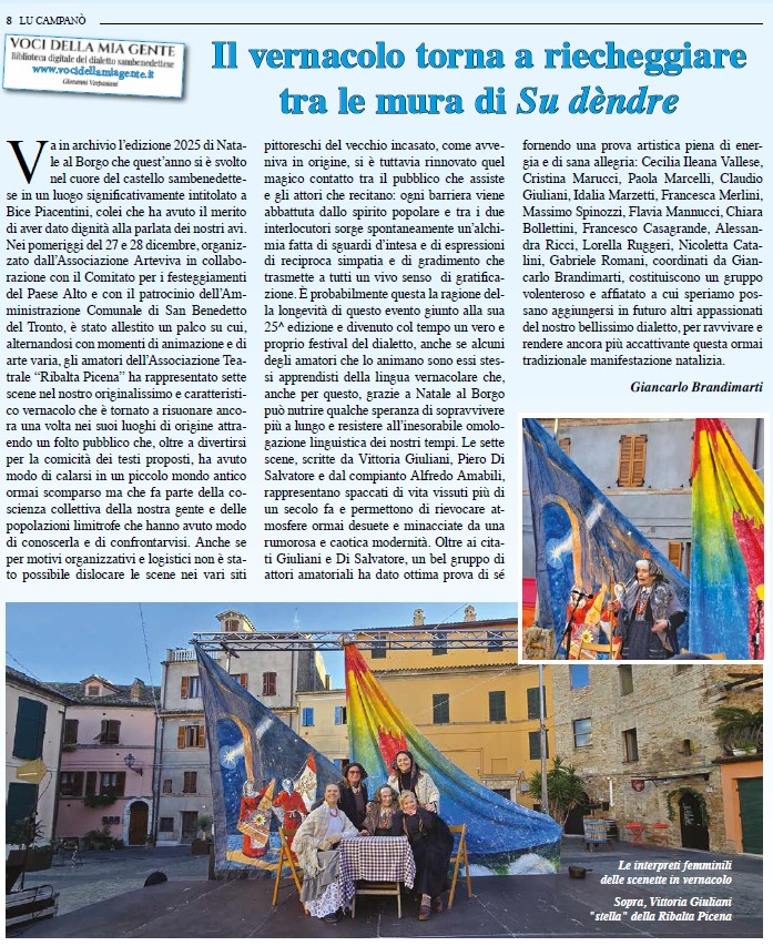 Il vernacolo torna a riecheggiare tra le mura di Su dèndre