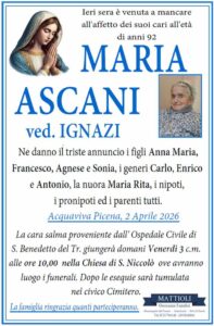 Maria Ascani ved. Ignazi