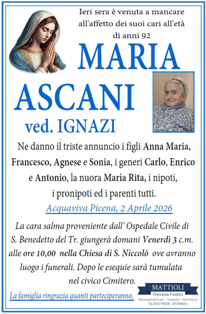 Maria Ascani ved. Ignazi
