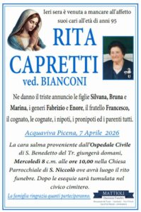 Rita Capretti ved. Bianconi