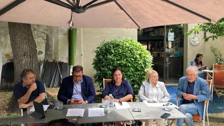 PF-2026-Presentazione-Programma-Libri-da-sx-Giovanni_Belfiori-Alberto_Santorelli-Loretta-Mannocchi-Lucia-Tarsi-Cesare-Carnaroli
